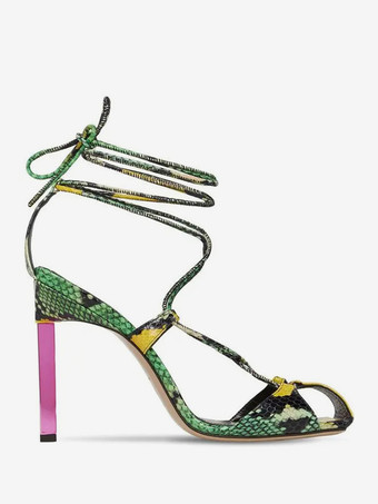 女性用サテンパーティーシューズブルーレースアップハイヒールサンダルシューズ