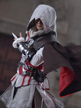 Outro Assassins Creed de tecido de lã para uniforme Jogo cinzento clara 