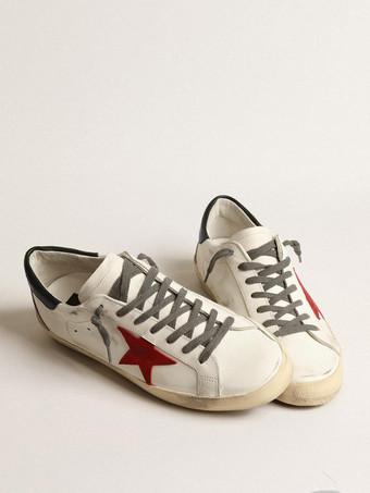   Herren Low Top Runde Zehenpartie Rot Sterne Print Casual Sneakers Schuhe