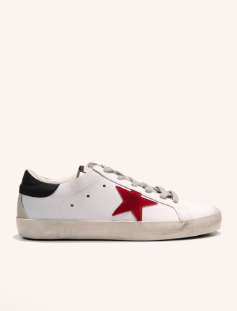   Herren Low Top Runde Zehenpartie Rot Sterne Print Casual Sneakers Schuhe