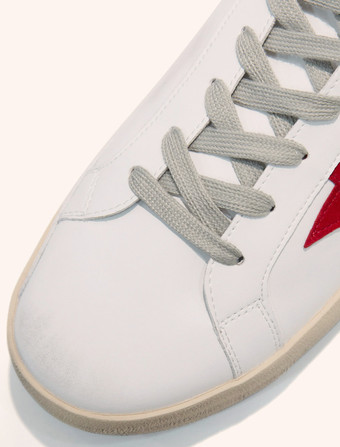   Herren Low Top Runde Zehenpartie Rot Sterne Print Casual Sneakers Schuhe