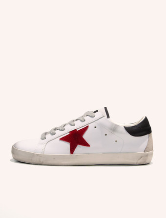   Herren Low Top Runde Zehenpartie Rot Sterne Print Casual Sneakers Schuhe