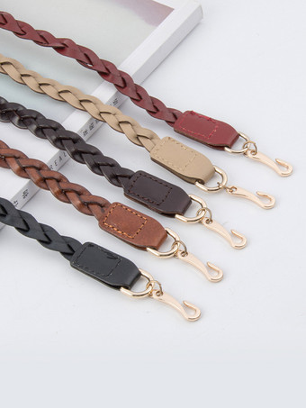 スタイリッシュなベルト 牛革編み込みドレスシャツベルト フリンジ付き