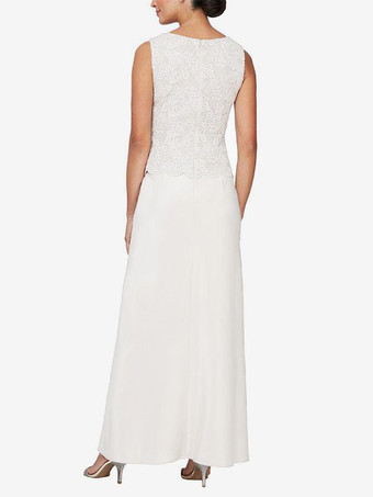 ブライダルマザードレス スクエアネック 長袖 Aライン レース ゲストドレス 結婚式用