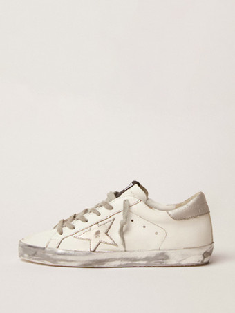 plateado Zapatillas de deporte para mujer con diseño de patines y punta redonda con cordones y diseño metálico