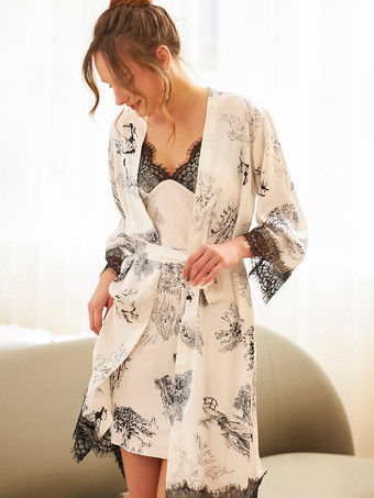 セクシーなパジャマ レース プランジ 取り外し可能なランジェリー