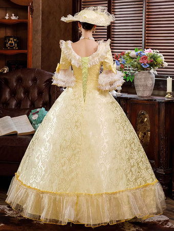 中世 ドレス 女性用 プリンセス 貴族ドレス ホワイト 半袖 バロック風 祝日 レトロ ヨーロッパ 宮廷風 中世 ドレス・貴族ドレス