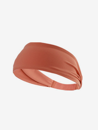 オレンジ ヘアバンド スポーツヘッドバンド ヨガ スポーツアクセサリー