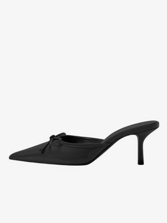 noir Mules Femmes Bout Pointu Talon Aiguille Décontracté Chaussures