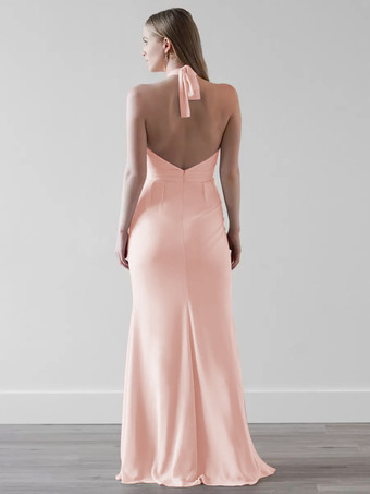 ブライズメイドドレス シフォン マーメイド フロアレングス ウェディング パーティードレス