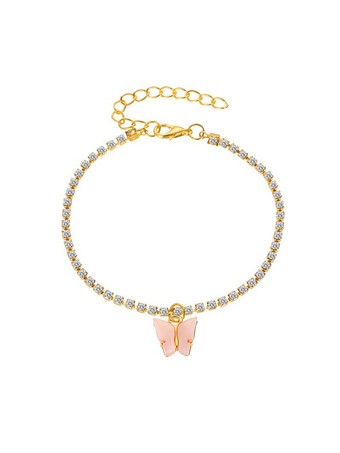 アンクレット ラインストーン バタフライ ビキニ バケーション アンクル ブレスレット