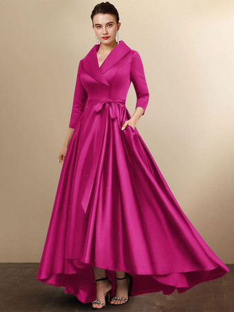 バービーブライダルマザードレス七分袖 Aラインサッシュ ウェディングゲストドレス 自由なカスタマイズ