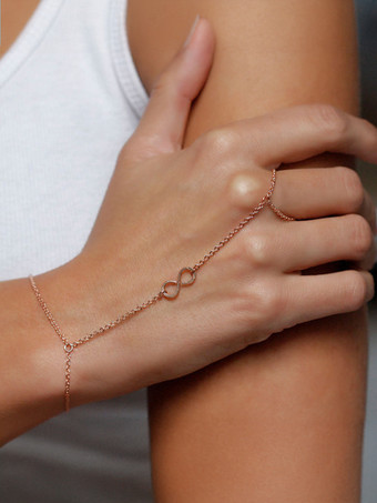 ゴールド ブレスレット インフィニティシンボル メッキ タイムレスブレスレット