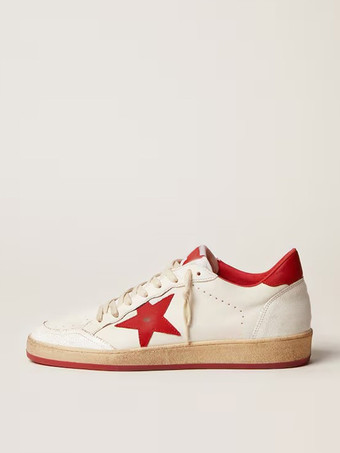 Red White Women Sneakers Lace Up Skate Shoes