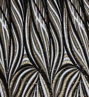 NeroMulticolor stampa Mesh Raso Prom Dress   Abiti per Ospiti di Matrimonio