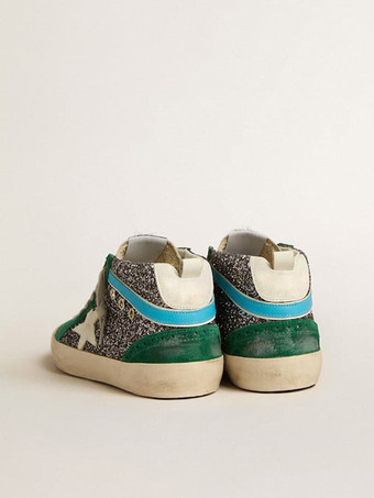 Baskets de skate à paillettes à bout rond et lacets montants pour femmes