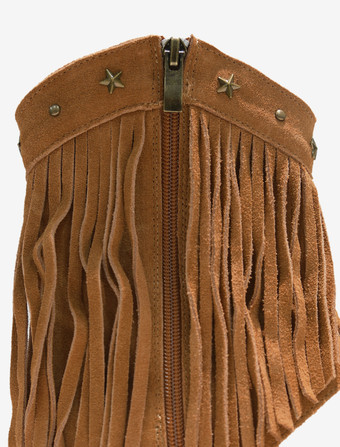 Sandales plates Boho tongs bottines Bohomia avec glands