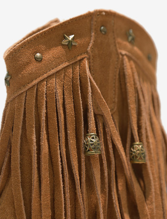 Sandales plates Boho tongs bottines Bohomia avec glands