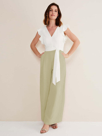 黄緑色マザードレス Vネック 半袖 Aライン サッシュ 結婚式のゲストドレス 自由なカスタマイズ