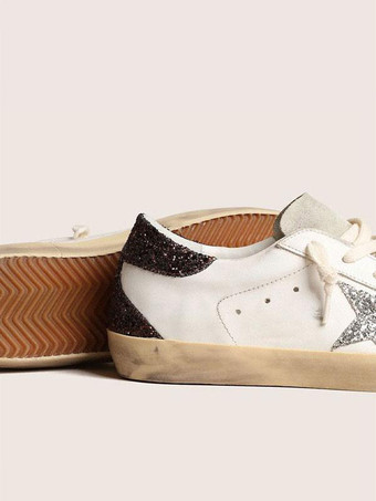   Herren-Sneaker mit runder Zehenpartie und Schnürung Start-Print Glitzer Fersenlasche