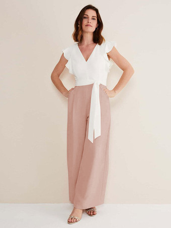 ダークピンクマザードレス Vネック 半袖 Aライン サッシュ 結婚式のゲストドレス 自由なカスタマイズ