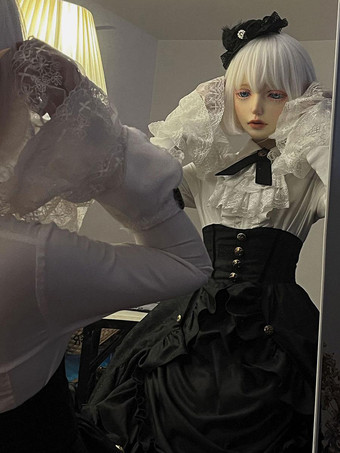 ゴスロリ SK フリル ジャガード ロリータ ロングスカート スカート ブラック