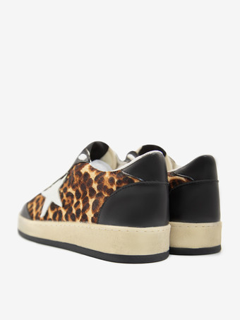 Zapatillas de skate para mujer Zapatillas con cordones y estampado de leopardo en color caqui