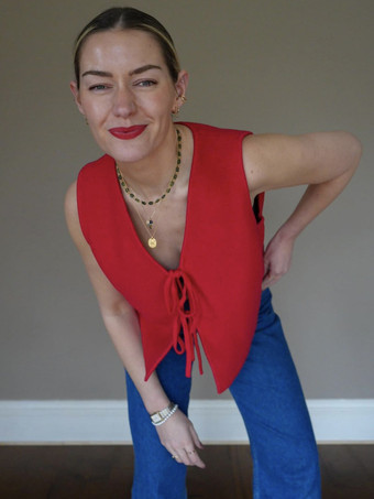 ホワイトキャミソールトップ 装飾襟 ツートン レースアップ カジュアル 結び目 コットン レディース キャミソール