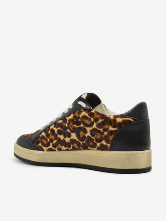 Zapatillas de skate para mujer Zapatillas con cordones y estampado de leopardo en color caqui