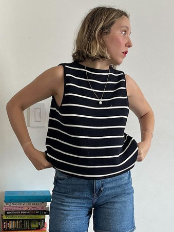 ホワイトキャミソールトップ 装飾襟 ツートン レースアップ カジュアル 結び目 コットン レディース キャミソール