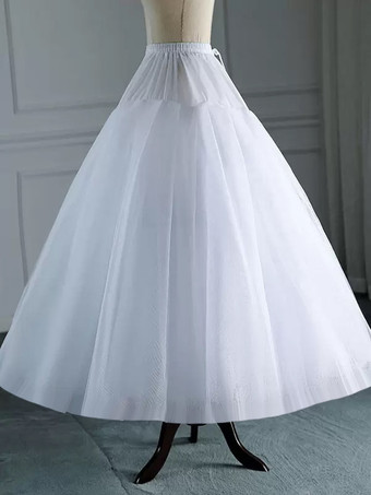 ポリエステル ロリータ ペチコート ティアード ホワイト ロリータ アンダースカート