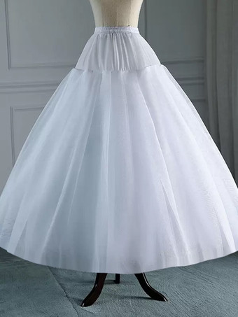 ポリエステル ロリータ ペチコート ティアード ホワイト ロリータ アンダースカート