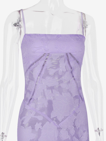 花柄ドレス スパゲッティストラップ バックレス レースアップ ブランチ パーティー マキシドレス