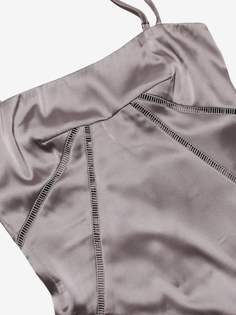 Corest マキシドレス 調節可能なスパゲッティストラップ バックレス レースアップ プロムドレス