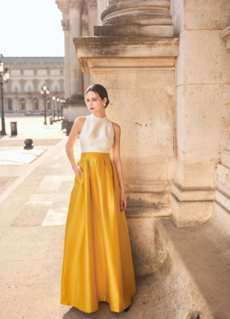 イブニングドレス Aライン ジュエルネック 弾性織物サテン マキシレングス プリーツ フォーマルパーティードレス