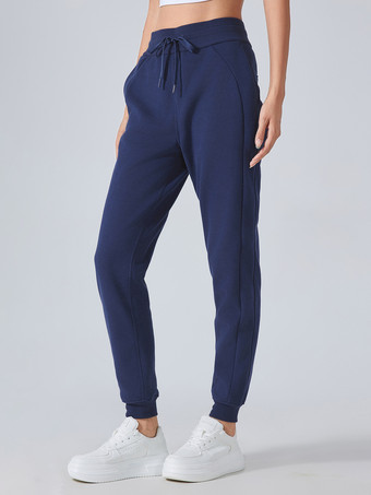 ダークネイビーパンツ ブラック ポリエステル ウエストラインなし ズボン