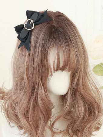 甘いロリータアクセサリーブラックチェーンポリエステルファイバーヘッドウェアハートパターンその他