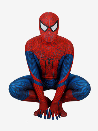 アメイジングスパイダーマンキッズコスプレレッドジャンプスーツライクラスパンデックスキャットスーツ全身タイツマーベル映画スパイダーマン2012キッズコスプレコスチューム
