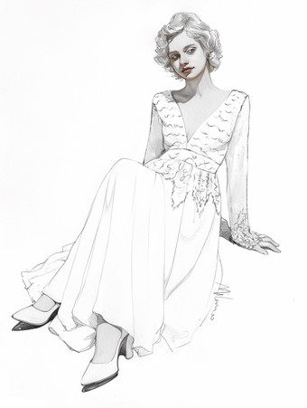 ボヘミアンウェディングドレス ポリエステル レース Aライン トレーン付き エンパイアウエスト ジッパー 長袖 Vネック アイボリー