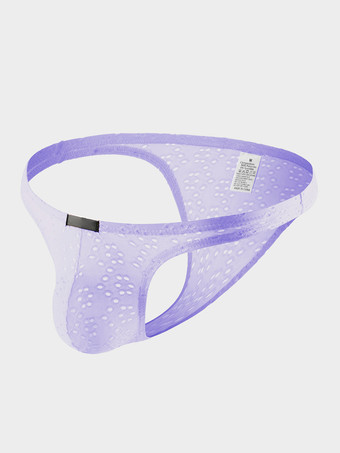 バイオレット男性用アンダーシャツ ソリッド ポリエステル