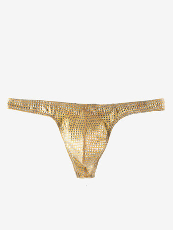 肌色男性のセクシーなパンティーブリーフゼリーポリエステル黄緑服男性のランジェリー