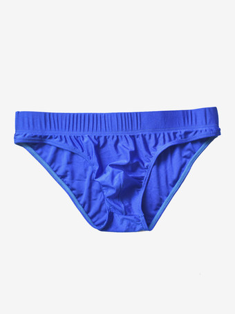 ロイヤルブルー男性のセクシーなパンティーホワイトナイロンタンガメンズランジェリー