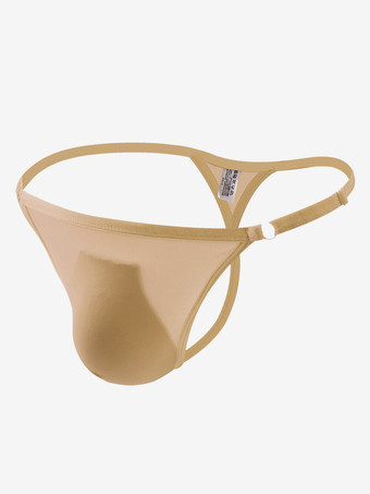 アプリコット男性用セクシーパンティーナイロンブラックアジャスタブルストラップタンガメンズランジェリー