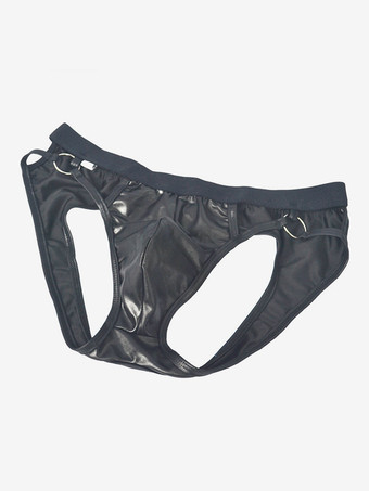 メンズセクシーな衣装ブラックポリエステルセクシーな下着短い夜のクラブの摩耗