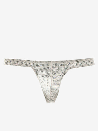 ホワイト 男性のセクシーなパンティーブリーフゼリーポリエステル黄緑服男性のランジェリー