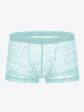 ライトスカイブルー男性のためのレースのセクシーなトランク ランジェリー