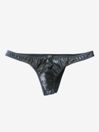 男性下着　ブラック　ナイロン　セクシー　パテントレザー　ハネムーン　