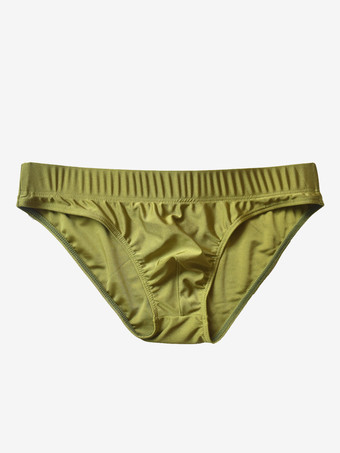 ハンターグリーン 男性のセクシーなパンティーホワイトナイロンタンガメンズランジェリー