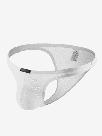 ホワイト 男性用アンダーシャツ ソリッド ポリエステル