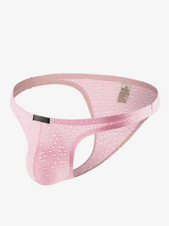 ピンク男性用アンダーシャツ ソリッド ポリエステル